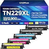 TN229XL Toner Cartridges 5 Pack (12900 Pages) Compatible with Brother TN229 | Compatible with Brother HL-L3280CDW MFC-L3780CDW HL-L3220CDW L3295CDW L3300CDW L8245CDW MFC-L3720CDW L3765CDW L8395CDW