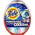 Tide Ultra OXI Power PODS with Odor Eliminators Laundry Detergent Pacs, 48 Count, For Visible and Invisible Dirt
