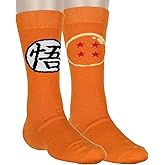 Dragon Ball Z Socks 2-Pack Dragon Ball Super Goku Casual Novelty Character Knit Men's Knit Crew Socks Fits Shoe Size 8-12