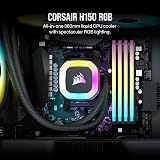 Corsair H150 RGB 360mm Liquid CPU Cooler SP120 RGB ELITE Fans AM4 LGA 1200 view 2