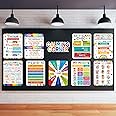 10 Pcs Calming Posters Emotion Chart for Kids Feeling Management Posters Back to School Calming Strategies Bulletin Board Set for Preschool Kindergarten Elementary School Decor (Colorful)