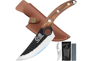 XYJ Full Tang 6 Inch Stainless Steel Boning Knife Chef Fishing Knives Carry Leather Sheath Outdoor Cooking Knives Meat Butche