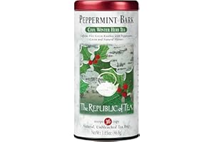 The Republic of Tea - Peppermint Bark, Cool Winter Herb Tea, 36 Tea Bags, Caffeine-Free