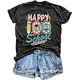 100 Days of School Shirt Teacher Shirts for Women Tie Dye Teaching School Days Graphic Tee Tops