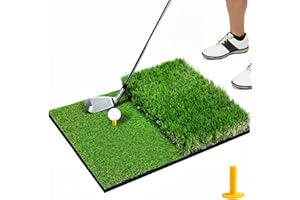 HOAXDLY Golf Mat, 5x4FT&23X16IN Practice Mat Indoor/Outdoor,Artificial Thickened Golf Hitting Mat, High-Elasticity EVA Anti-S