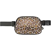 C.C Animal Print Rhinestone Fanny Pack – Leopard & Zebra Waist Bag, Crossbody Belt Bag with Adjustable Strap (Animal Print - Brown Leopard)