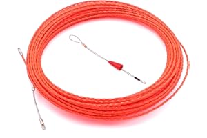 Jeemitery 128 FT Fish Tape Wire Puller Through Wall Wire Threader Fish plus Fish Cable Fastener