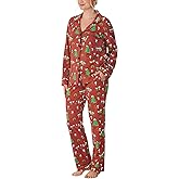 BedHead Pajamas Long Sleeve Classic PJ Set Peanuts Holiday Party XS (US 2-4)