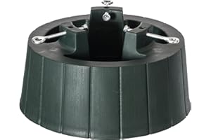Gardenised Green Plastic Christmas Tree Stand with Screw Fastener