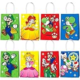 Rekcopu Super Bros Mario Party Favor Bags for Super Bros Mario Birthday Party Supplies, Party Gift Bags for Super Bros Mario 