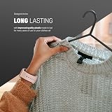 KEPLIN 25 Pack Plastic Coat Hangers with Trouser Bar Charcoal 37.5 cm view 5