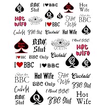 Amazon.com: 41 Kinky Temporary Tattoos for Adults - BBC Slut ...