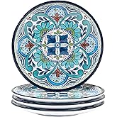 Certified International Talavera Canape Plate Set, 6-inch Diameter, Set of 4, For Everyday Use, Kitchen Accessories, Party Celebration