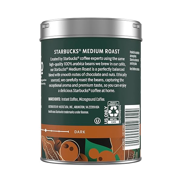 STARBUCKS PREMIUM INSTANT COFFEE, MEDIUM ROAST COFFEE, ARABICA BEANS, 3.17 OZ
