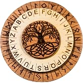 Yggdrasil Cipher Wheel - Create Messages in Viking Runes | 4.4 inch wooden decoder disk, runic symbols for fantasy TTRPG game themes, accessory for dungeon masters.