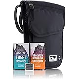 RFID Neck Wallet - The Original Travel Pouch with Adjustable Crossbody Strap + Theft Protection and Lost & Found Service