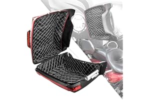 HDBUBALUS King Tour Pack Liners Touring Pak Inserts Fit for Harley Touring Electra Road King Street Glide Ultra Limited 2014-Later (Diamond White Stitching)