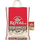 Royal Brown Basmati Rice - Authentic Long Grain Rice - 10 lb Bag | Perfect for Biryanis, Pilafs &amp; Curries - Cook in Microwave or on Stove Top
