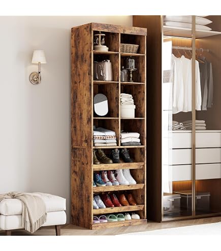 Amazon.com: IRONCK Closet Shoe Organizer Cabinet with Shelves and