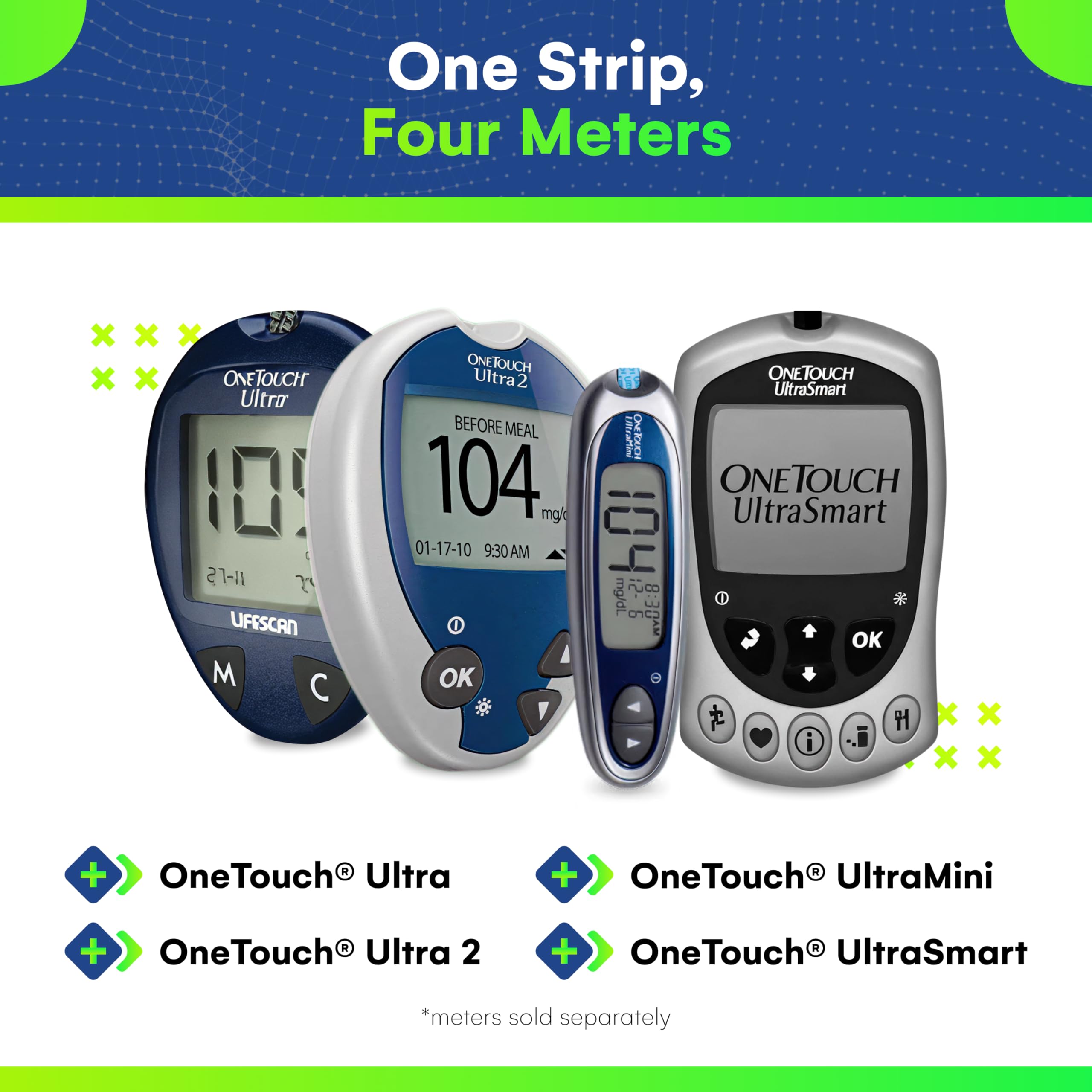 TruePoint Blood Glucose Test Strips – 50 Count – Compatible with Ultra, Ultra2, UltraMini & UltraSmart Meters – Glucose Strips for Blood Testing for Home Use