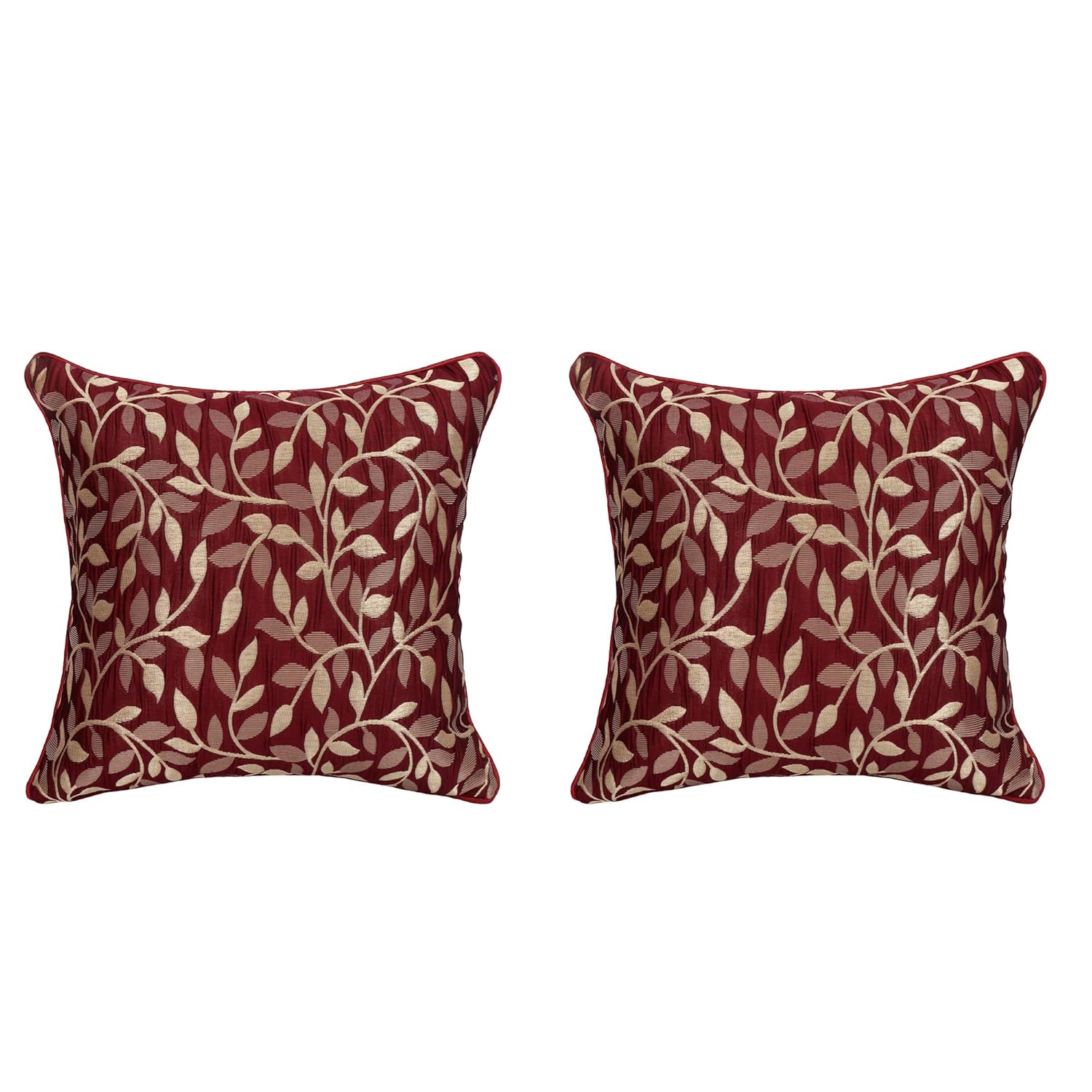 Buy S N TRADERS Cotton Cushion Cover 16x16 Set of 2 Pieces Maroon