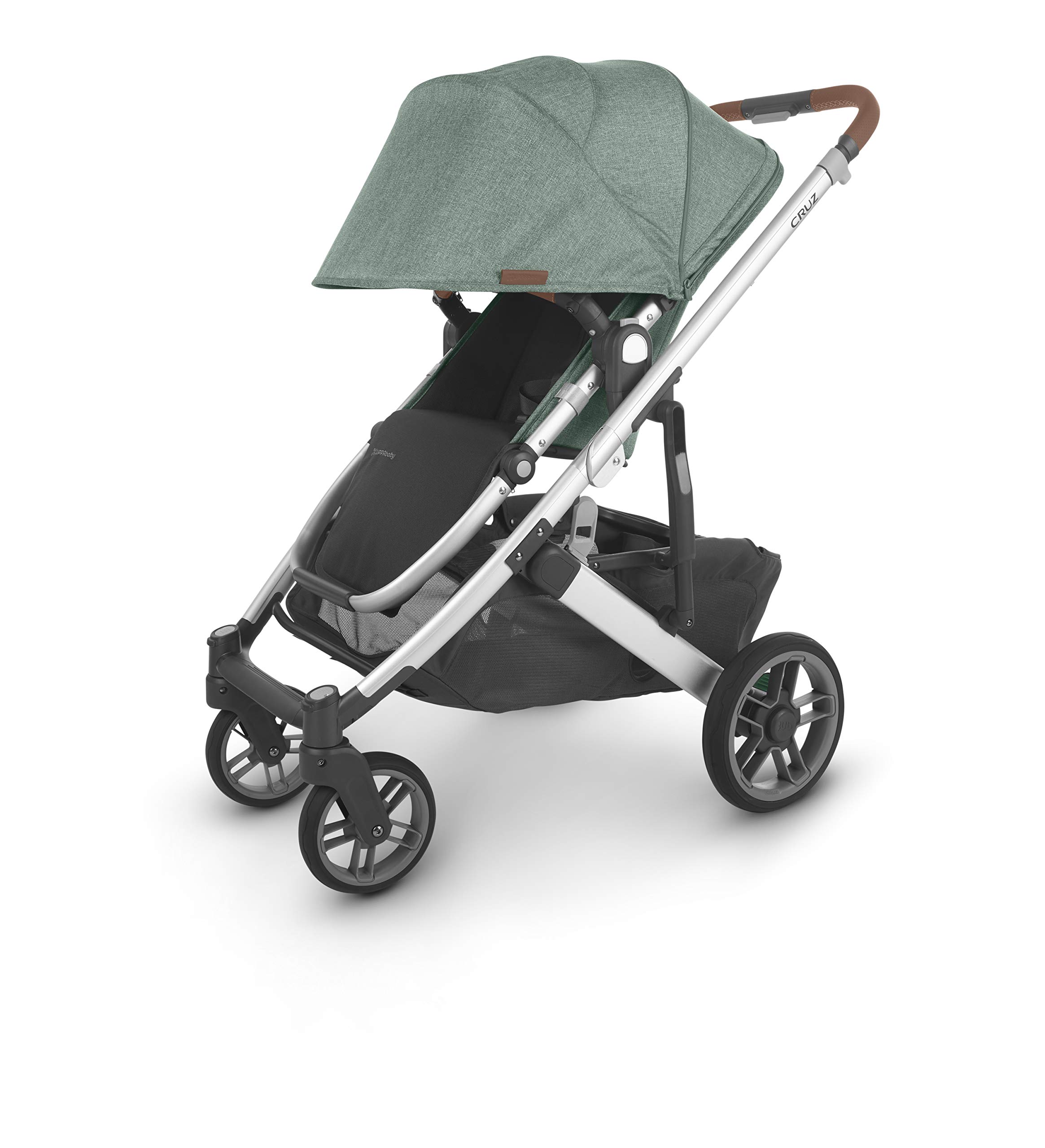 UPPAbaby Cruz V2 Stroller - Emmett (Green Melange/Silver/Saddle Leather)