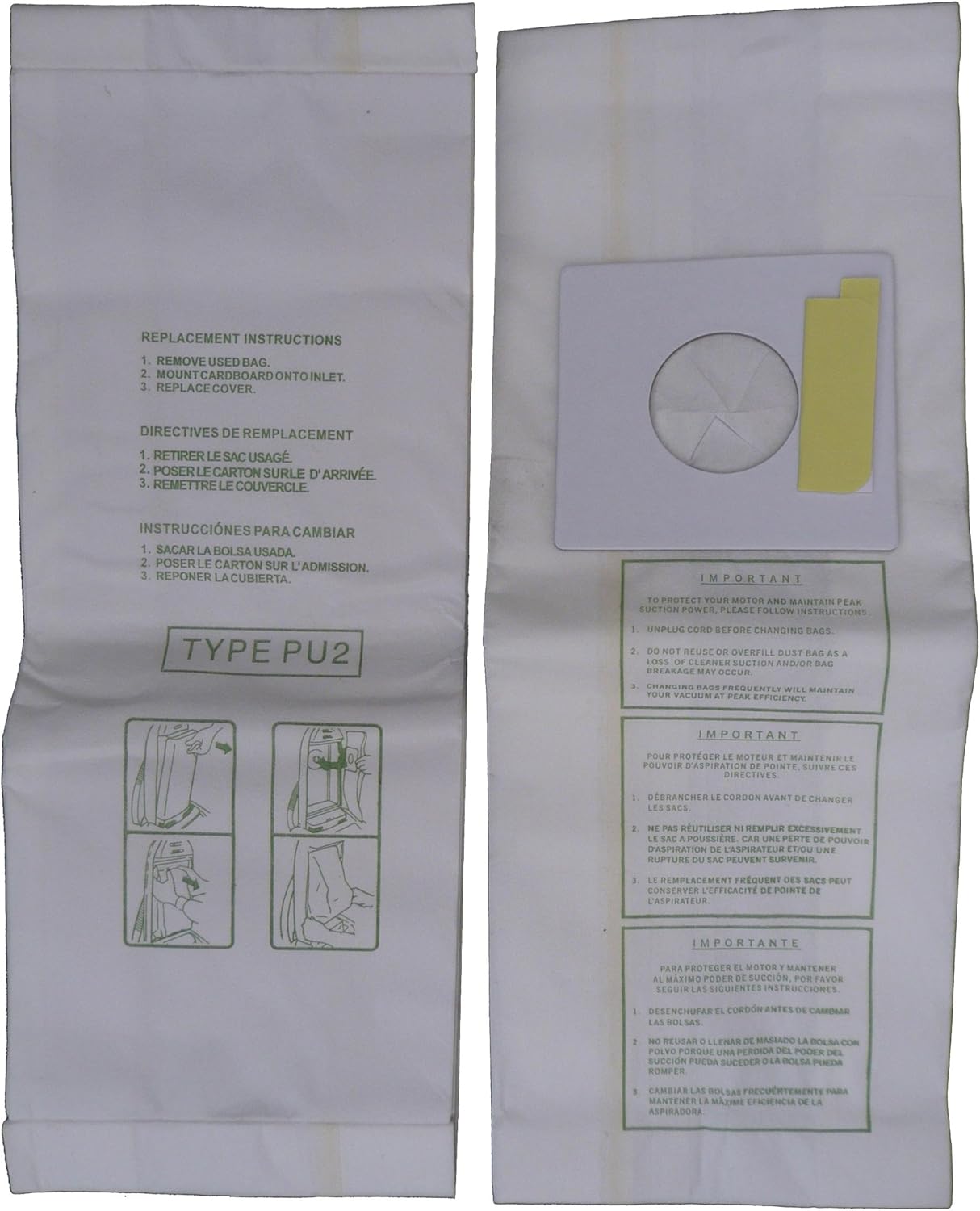 EnviroCare Replacement Micro Filtration Vacuum Cleaner Dust Bags designed to fit Sharp PU-2 Uprights -