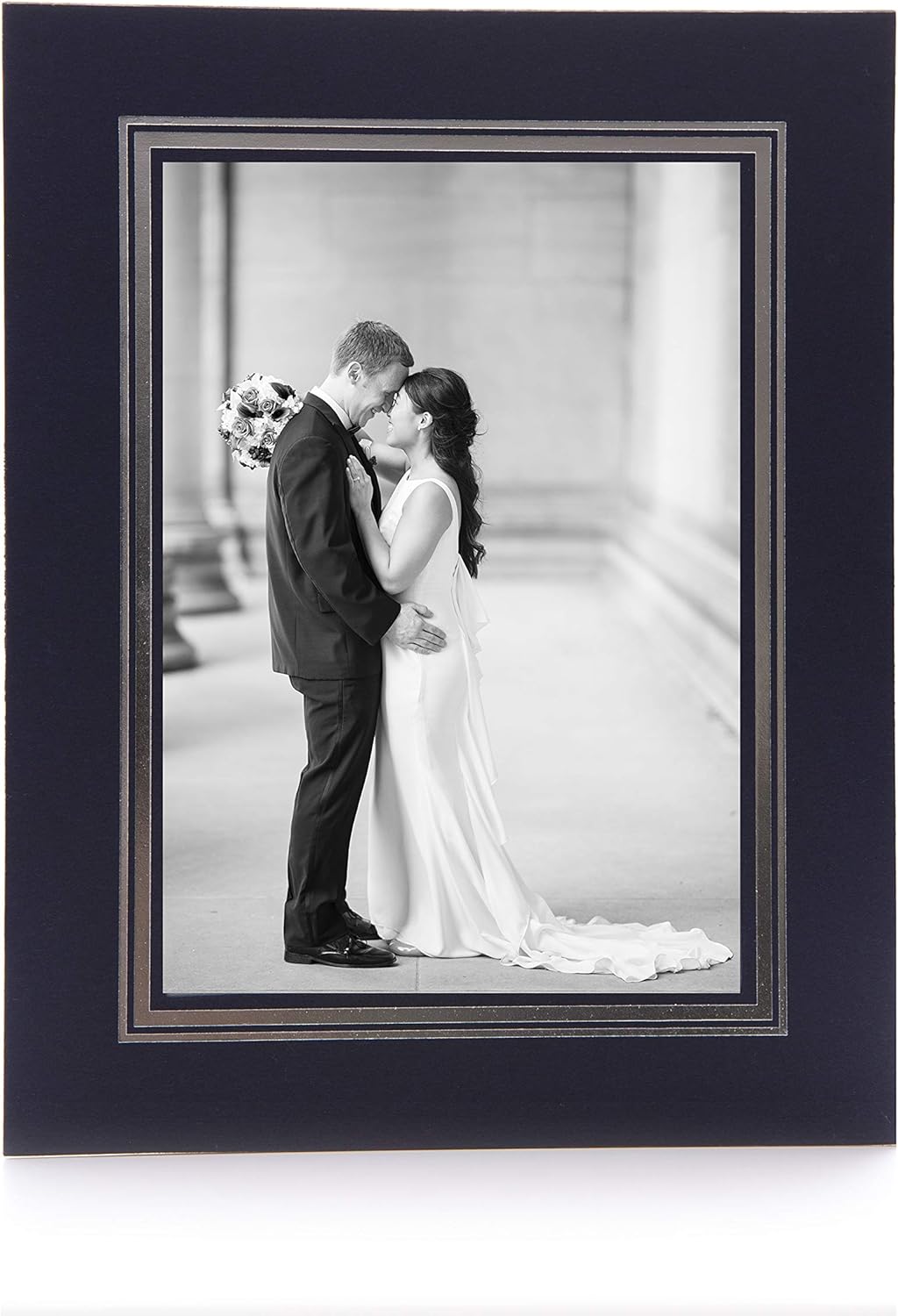 Kenro Pack of 50 Blue Cardboard Strut Mount Photo Frames with Silver Border (7x5 Inch/13x18cm) - Image 3