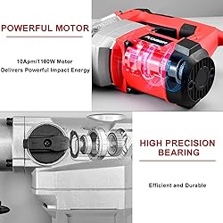 AOBEN 1-1/4 Inch SDS-Plus Rotary Hammer Drill with