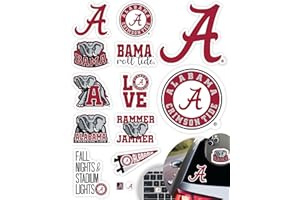 PARTYKANDY Alabama Crimson Tide Stickers and Decals (14 Pieces) Large, Medium and Small Size Sticker Bundle for Car Window Water Bottle Phone Roll Tide Gift for Men and Women Football Fans (Alabama Crimson Tide)