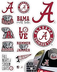 University of Alabama Stickers for Gift, Car, Water
