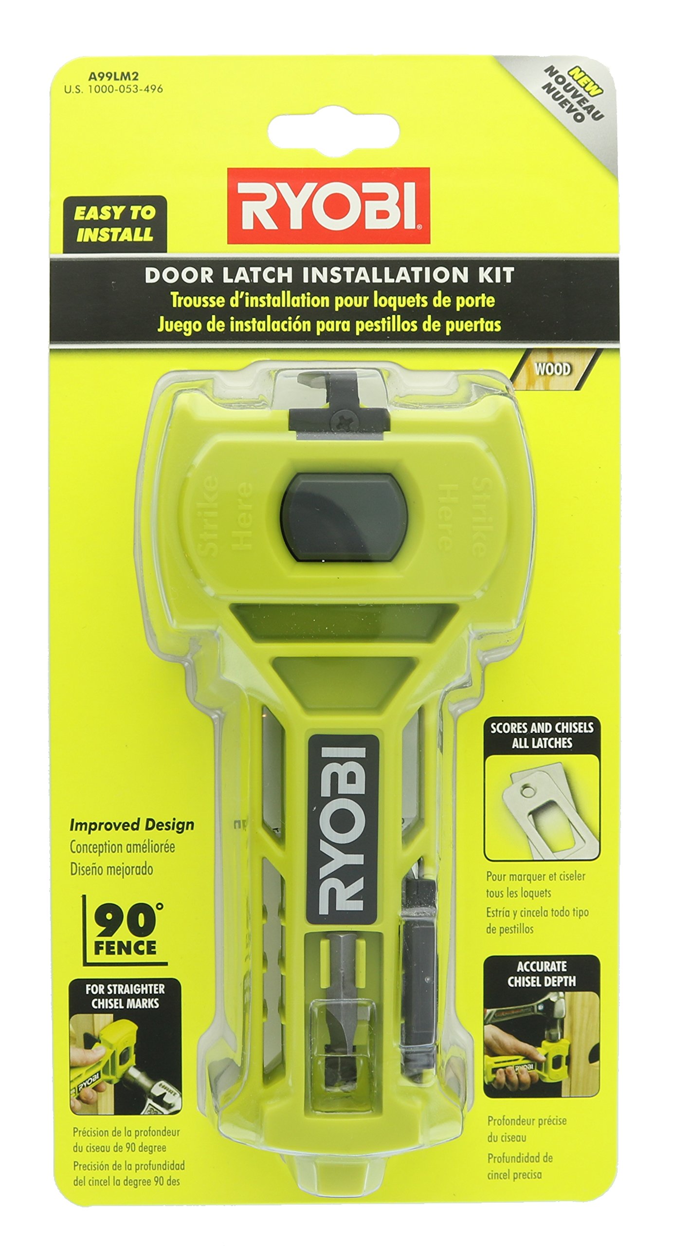 Photo 1 of Ryobi A99LM2 Door Latch Installation Kit for Accurate Chiseling and Scoring