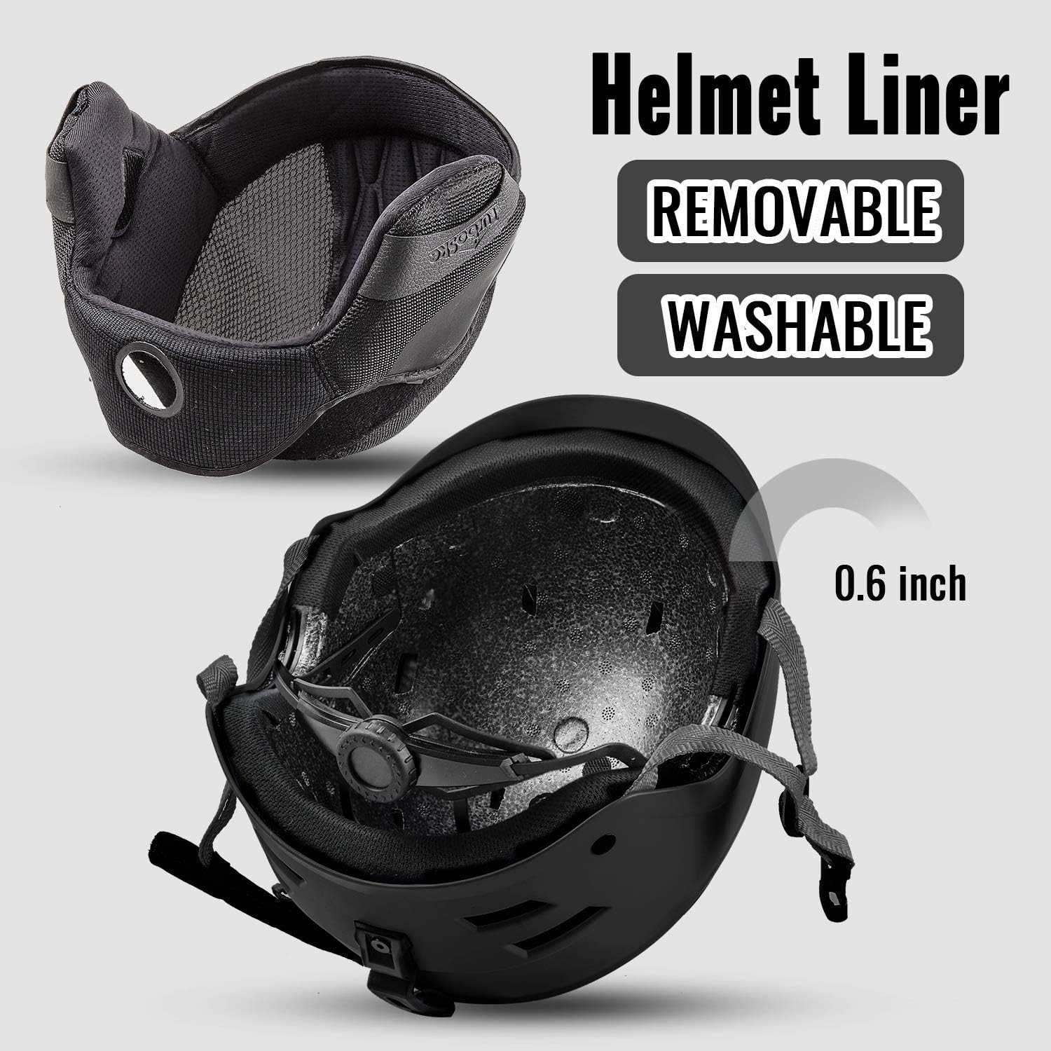 TurboSke Ski Helmet, Snowboard Helmet, Snow Sports Helmet, Audio Compatible for Men Women and Youth : Sports & Outdoors