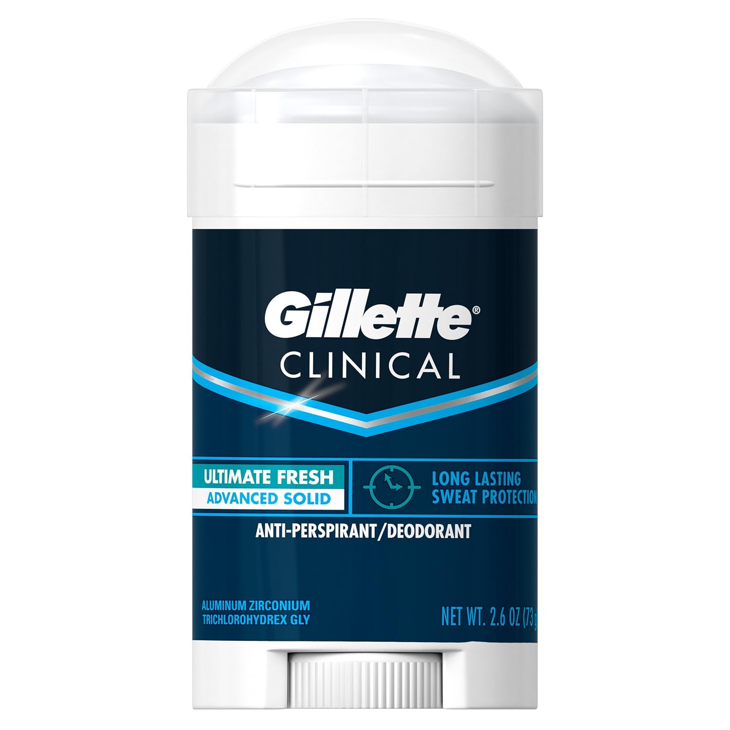 Gillette Clinical Antiperspirant Deodorant for Men, Ultimate Fresh Scent, Advanced Solid, 2.6 Ounce (Packaging May Vary) : Gillette Clinical Strength Antiperspirant Deodorant : Beauty