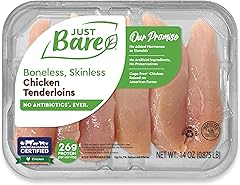 Just Bare® Natural Fresh Chicken Tenders | Antibiotic Free | Boneless | Skinless | 0.88 LB