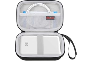 Elonbo Carrying Case for KODAK Step Instant Smartphone Photo Printer, Portable Mini Color Wireless Mobile Printer Travel Storage Protective Case, Mesh Pocket Fits KODAK Step Photo Paper Cable