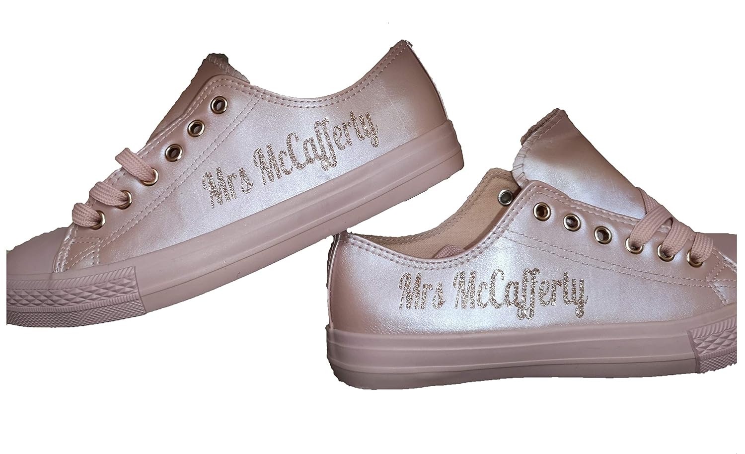 rose gold bridesmaid shoes