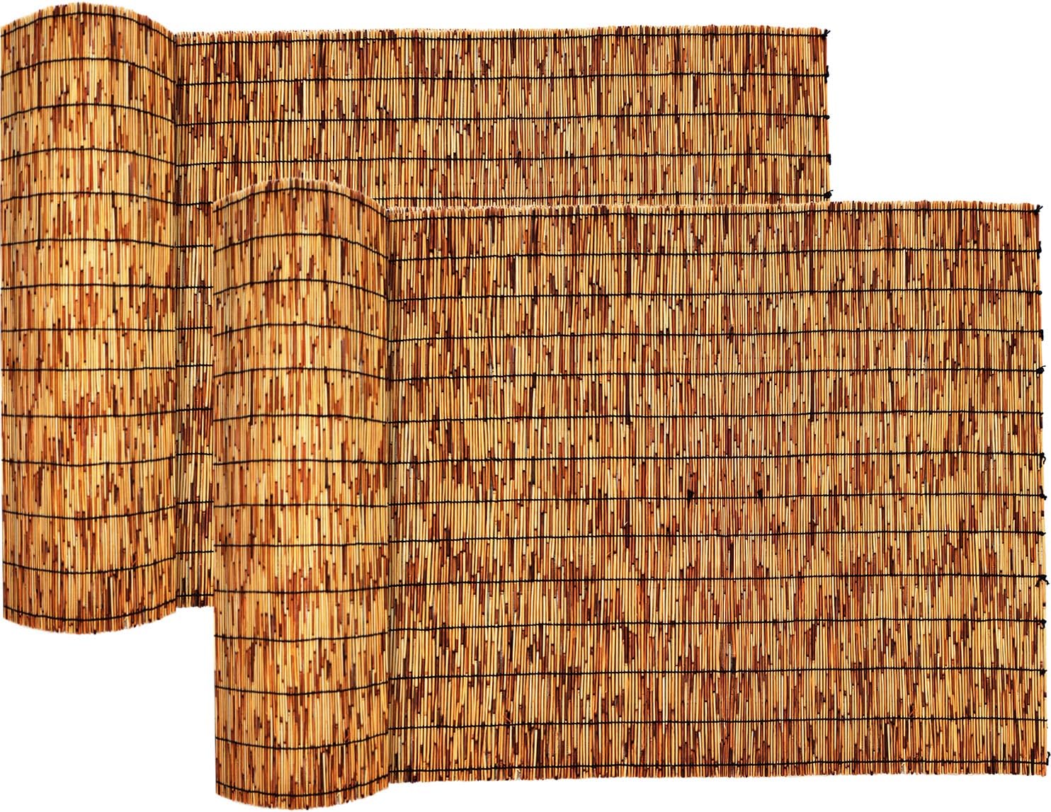 Photo 1 of Reed Fencing Rolls,Patio Privacy Screen,Decorative Bamboo Fence Rolls for Patio Balcony Garden Backyard Outdoor,6x16FT(2Pcs)