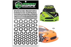 RC Body Clip Hole Protectors, 49pc Black PVC Stickers for 1/10 RC Crawler Body Shells, Stick-on Accessories That Prevent Clip Hole Damage and Cracking, Protect Custom-Painted Bodies, by Dragon Grips