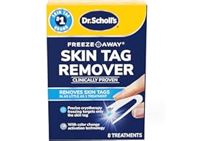 Dr. Scholl's Freeze Away Skin Tag Remover Kit, 8 ct – Completely removes Skin Tags in As Little As 1 Treatment, FDA-Cleared & Clinically Proven At-Home Removal, Easy 1-Handed Action, Permanent Results
