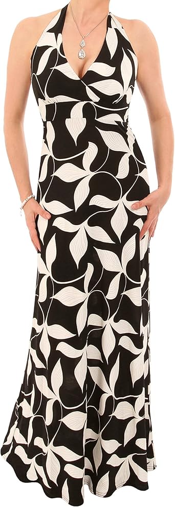 banana leaf print maxi dress