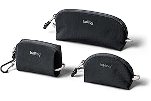 Bellroy Lite Pocket Trio (Set of 3 Mini Pouches, Super Lightweight, Made for Organizing and Attaching) - Black