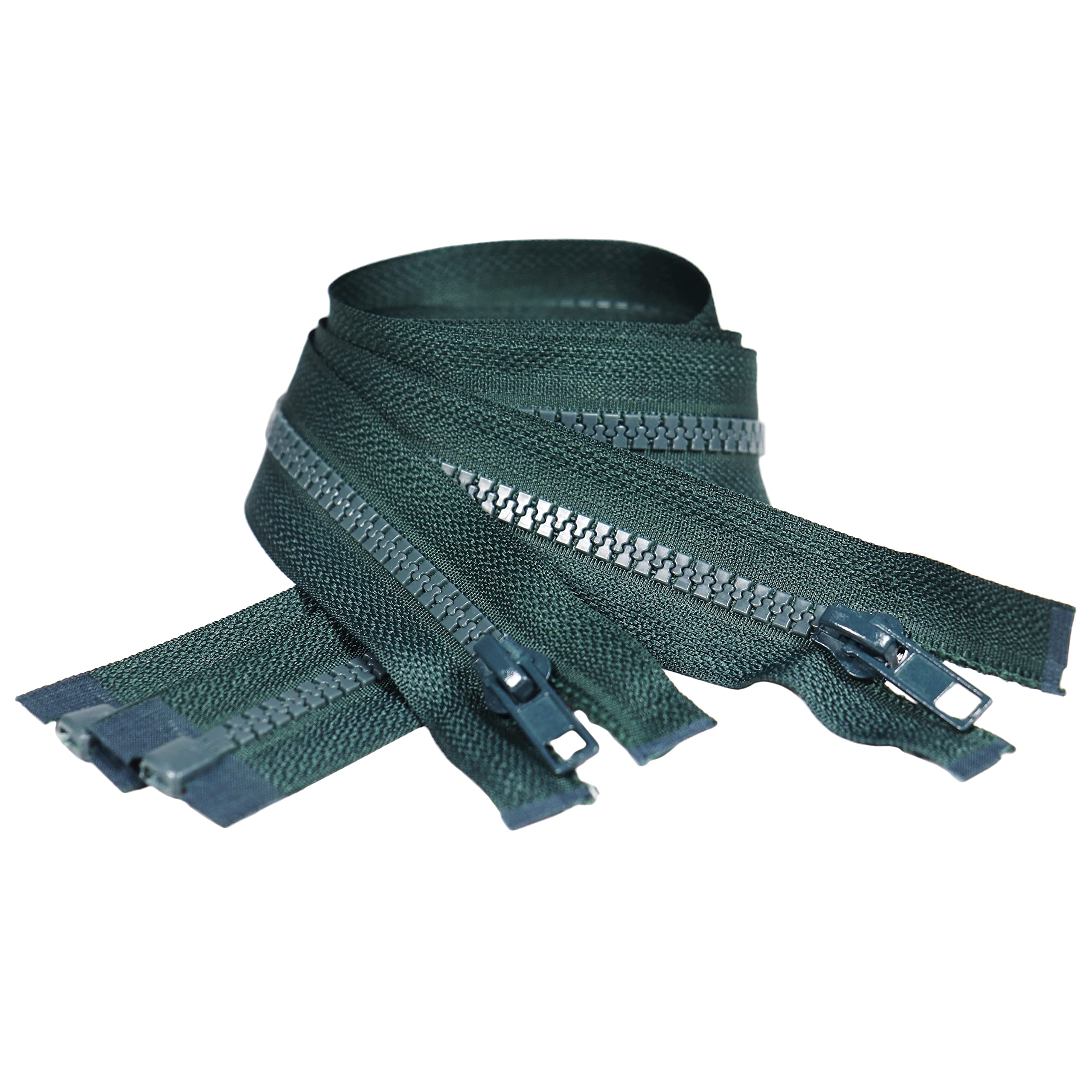 2 pieces, 8 sizes, 5# separator injected zipper, for jacket, coat sewing, white, black, etc. 20 colors, divisible plastic zipper (3138, 50 cm)