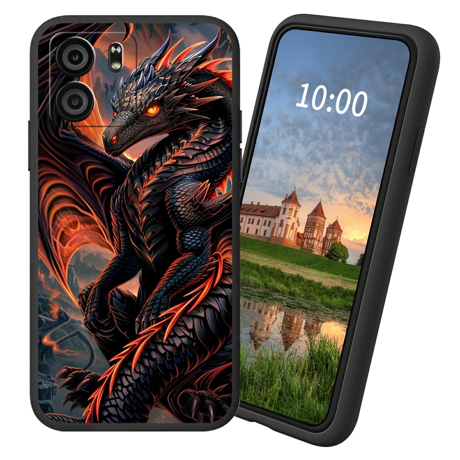 Photo 1 of Dikoer for BLU View 5 6.56" Phone TPU Soft Cover with Dragon Design for Women Men, Shockproof Protection Basic Case for BLU View 5 B160V 2024