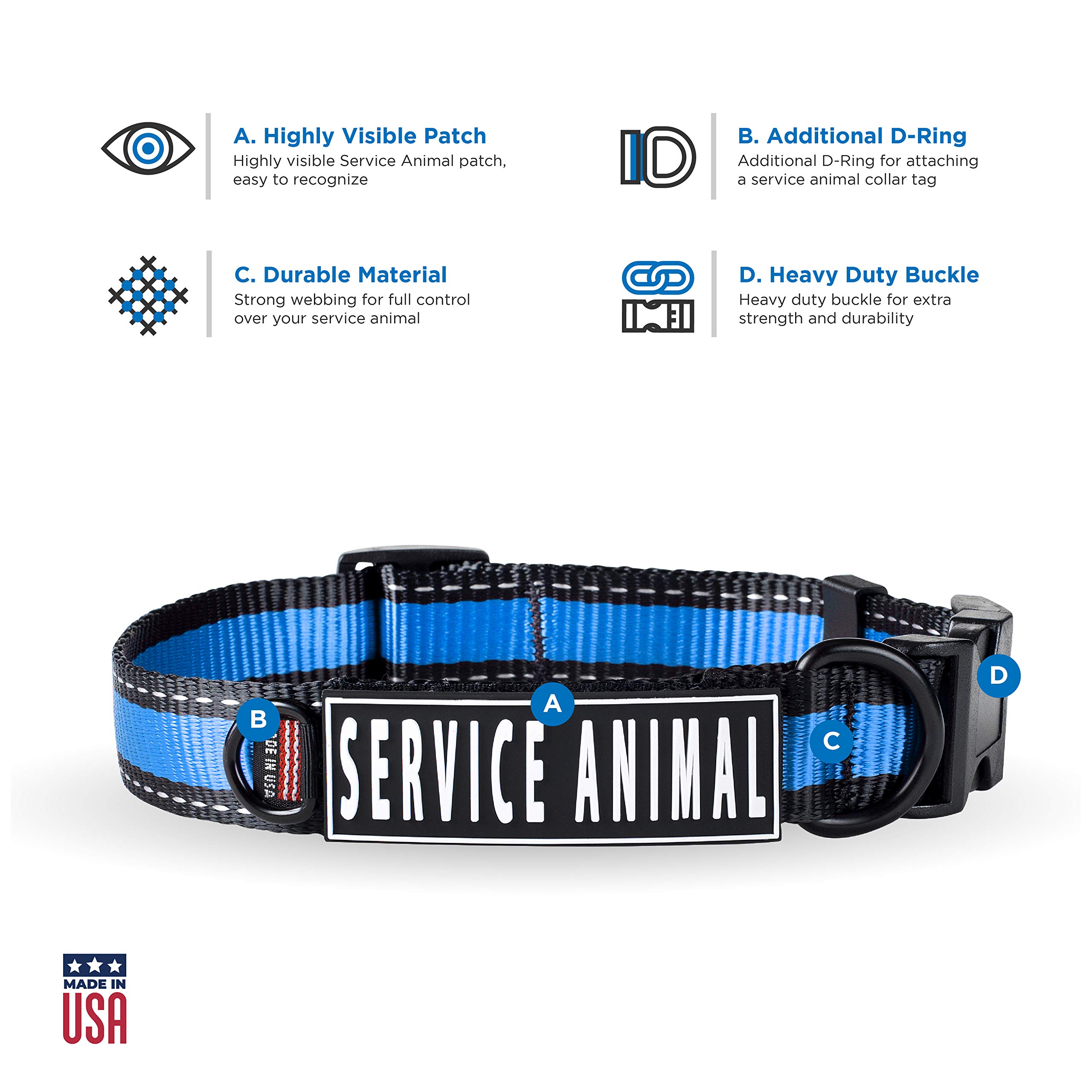 service dog collar tag