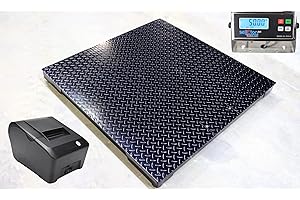 SELLETON.COM ACCURATE SCALES WITH BETTER PRICING SL-700-4x4-NN 48" x 48" Floor Scale/Pallet Size with Indicator & Printer | 10,000 lbs x 1 lb