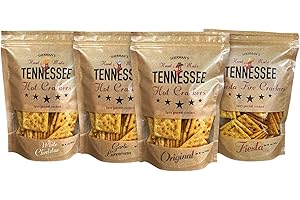 Sherman's Tennessee Hot Crackers, Spicy Snack Cracker Variety Pack, (4 Pack, 4 flavors - Original, Fiesta, Garlic Parmesan, and White Cheddar)