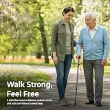 LIFE Life Healthcare Folding Walking Stick Adjustable Height Purple Cane view 8