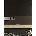 Recollections Cardstock Paper 8.5 x 11 - 50 Sheets - Black