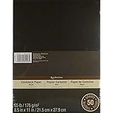 Recollections Cardstock Paper 8.5 x 11 - 50 Sheets - Black